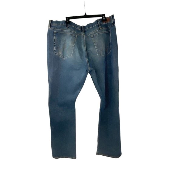 Wrangler Mens Slim Bootcut Jeans Size 40x32 Blue Denim Casual Wear - Picture 4 of 8